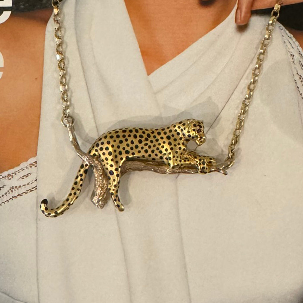 Harriet Glenn, 18ct White and Yellow Gold Leopard Panther Necklace