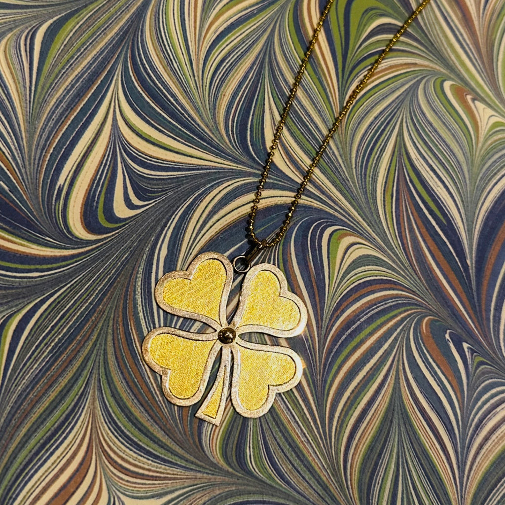 14ct Gold Four-Leaf Clover Lucky Charm Pendant