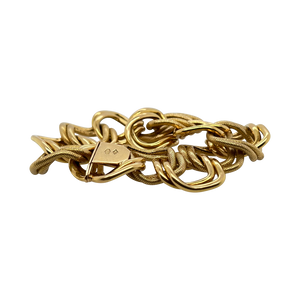 Italian 18ct Gold Textured Open Link Bracelet