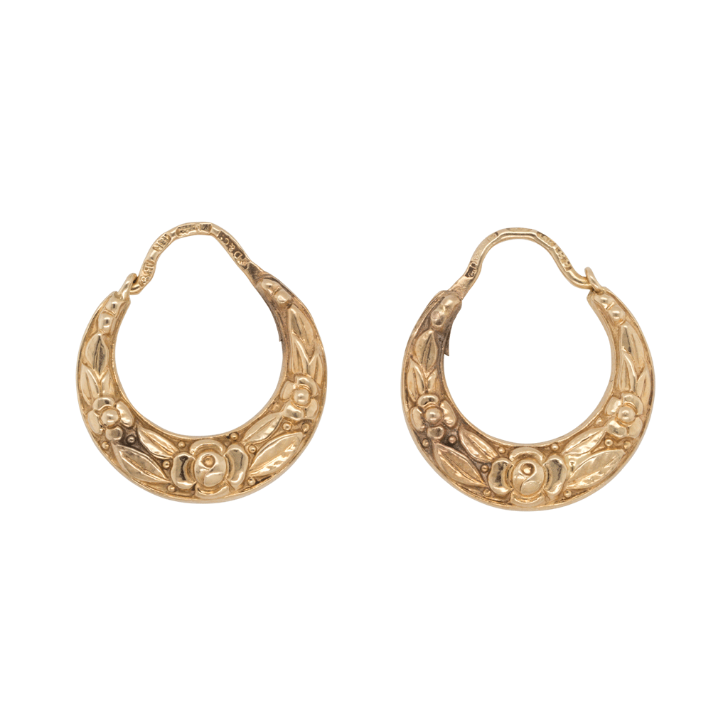 Vintage Gold Hoop Earrings