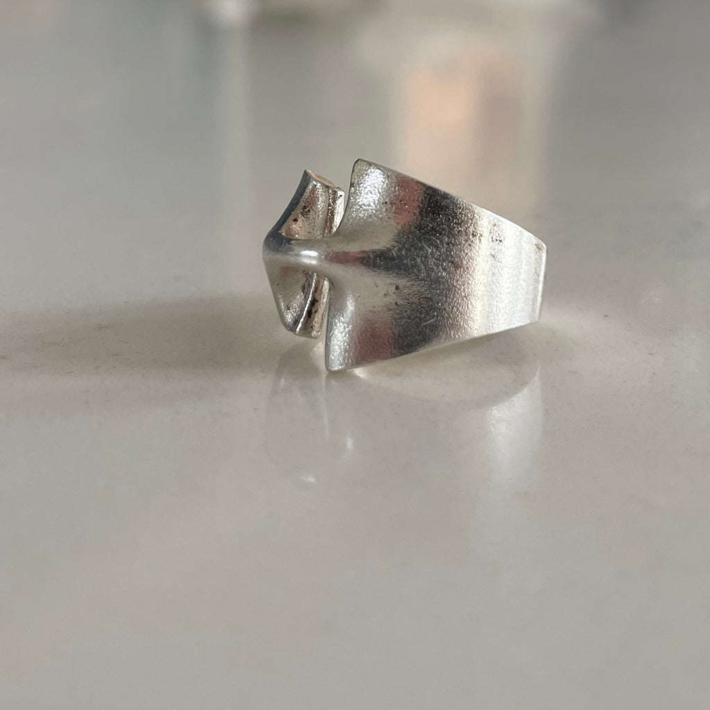 Lapponia Finland Solid Silver 'Styks' Ring by Björn Weckström (1982)
