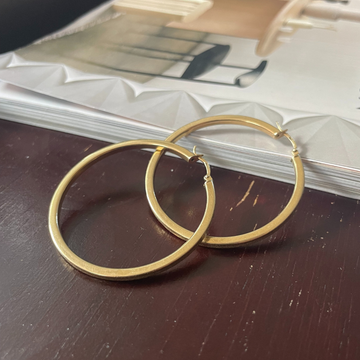 Large Size 9ct Gold Hoops
