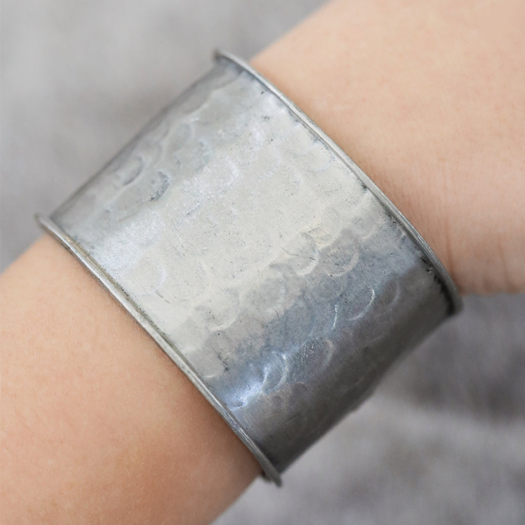 Pauline Trigère, Hammered Cuff Vintage Bracelet, 1970's