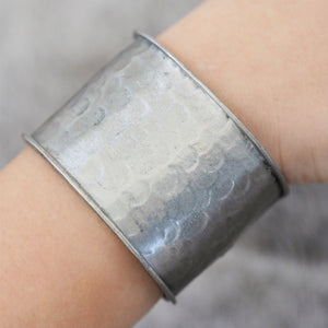 Pauline Trigère, Hammered Cuff Vintage Bracelet, 1970's