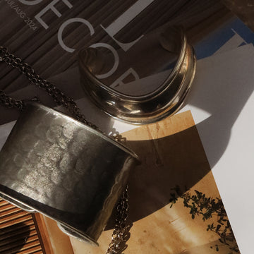 Pauline Trigère, Hammered Cuff Vintage Bracelet, 1970's