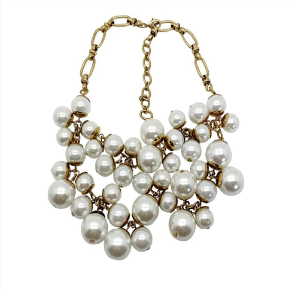 2reihige Pants Chain Pearl Necklace Bikerkette Beads Chain