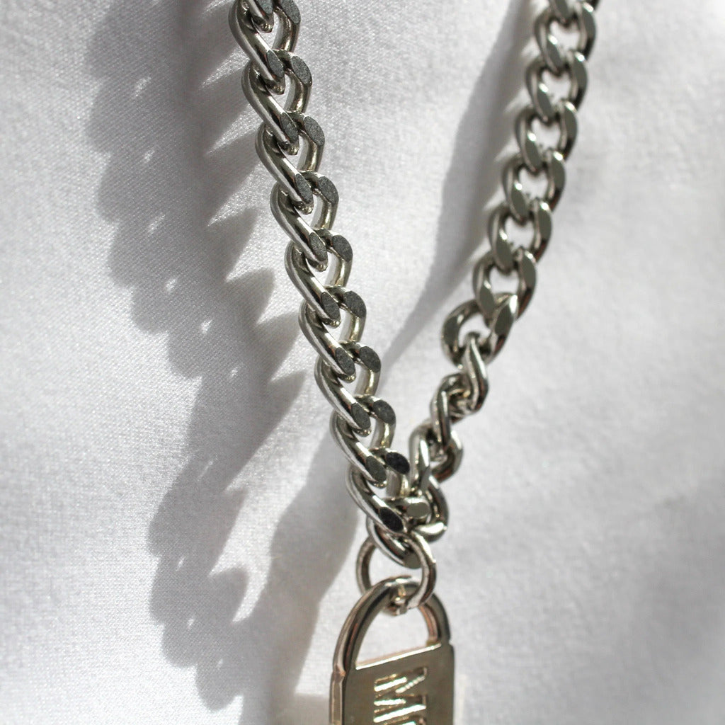 Moschino Silver Plated Re-engineered Necklace, 1990s