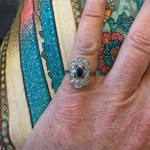 Sapphire and Old Cut Diamond Ring, 1910