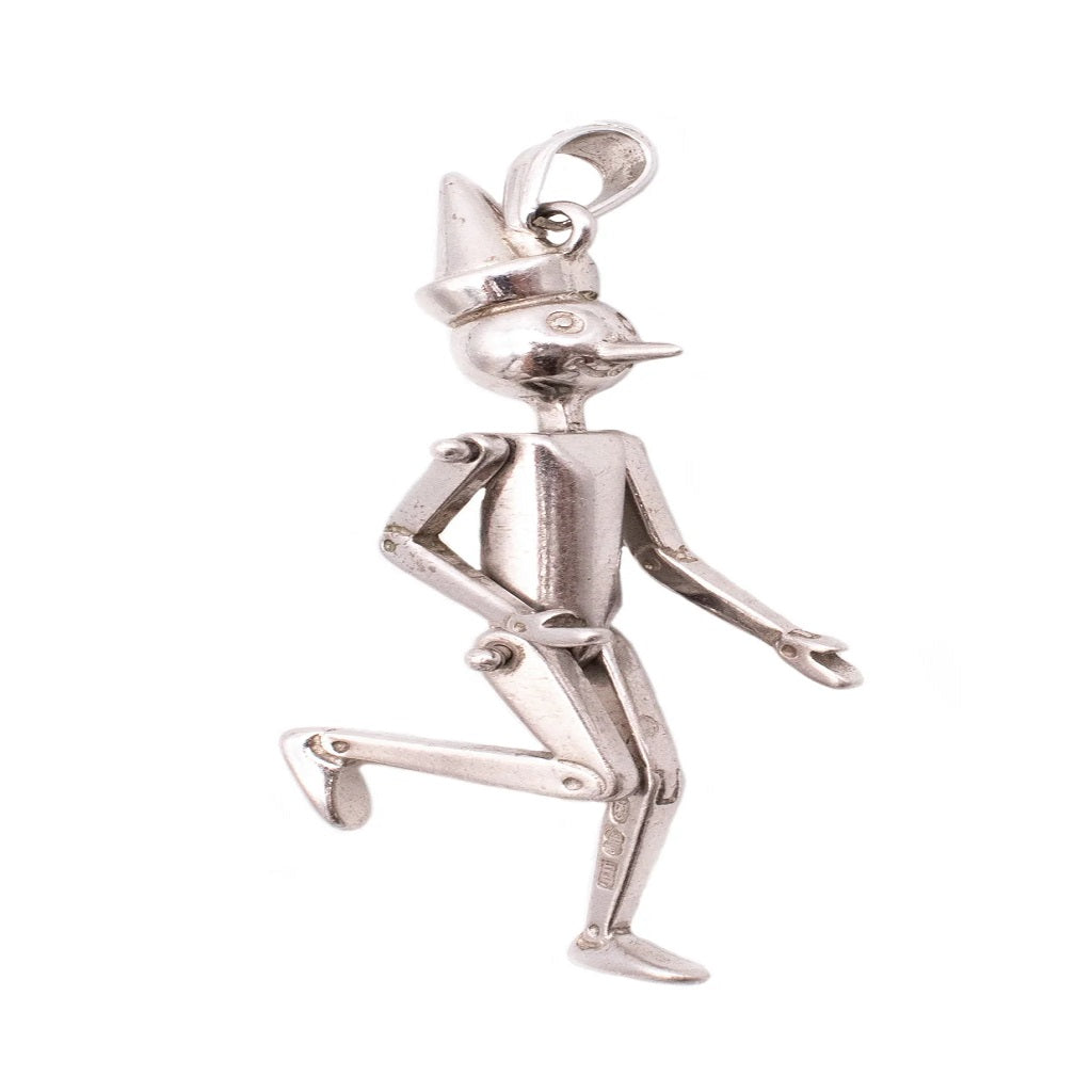 1970's Unoaerre, Sterling Silver Pinocchio Pendant