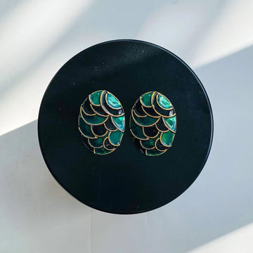 Mermaid Clip On Earrings, 1980s