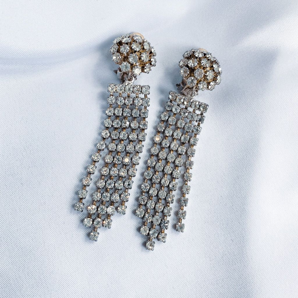 Crystal Dangle Earrings, 1980s