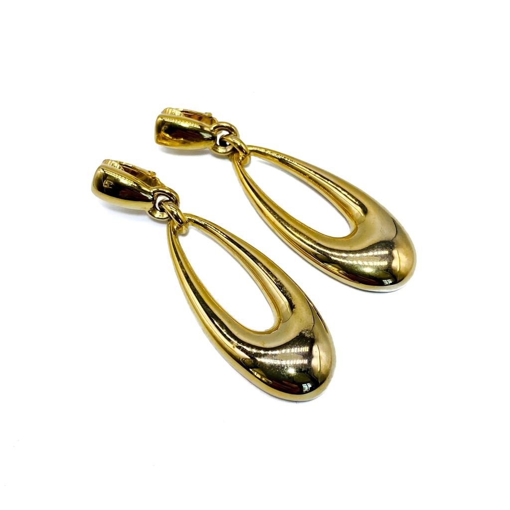 Anne Klein Clip On Earrings, 1980s