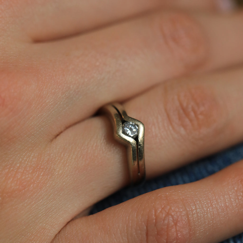 Vintage 1981 Diamond Ring in 18ct White Gold