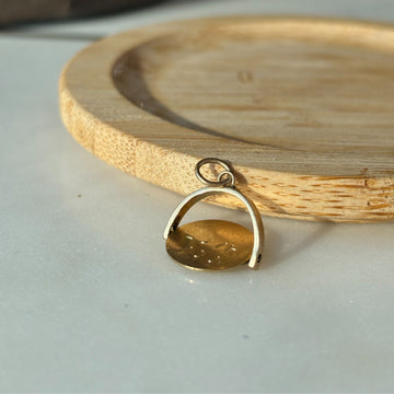 Vintage 9ct Gold Love You Spinner Charm