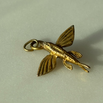 Vintage 9ct Gold Flying Fish Charm
