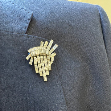 Vintage Diamond Brooch Platinum