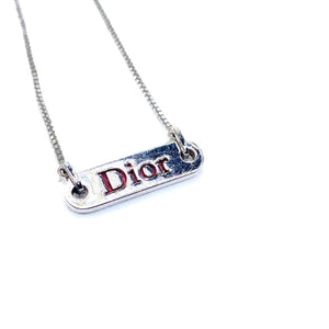 Dior Tag Pendant Necklace, 2000s