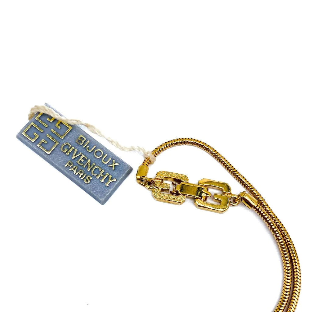 Givenchy Logo Pendant Necklace, 1970s
