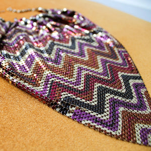 Whiting & Davis Scarf Necklace, 1970s
