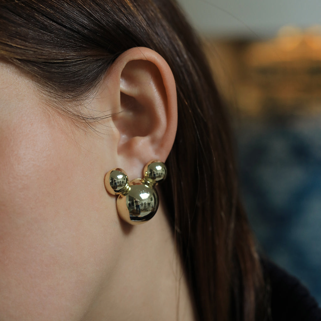 Yves Saint Laurent, Gold Plated Bubble Bracelet & Earrings Set