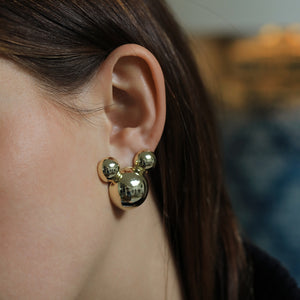 Yves Saint Laurent, Gold Plated Bubble Bracelet & Earrings Set