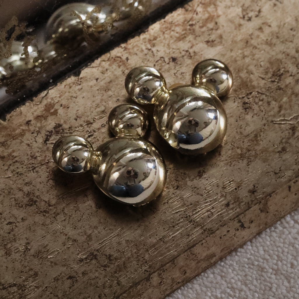 Yves Saint Laurent, Gold Plated Bubble Bracelet & Earrings Set