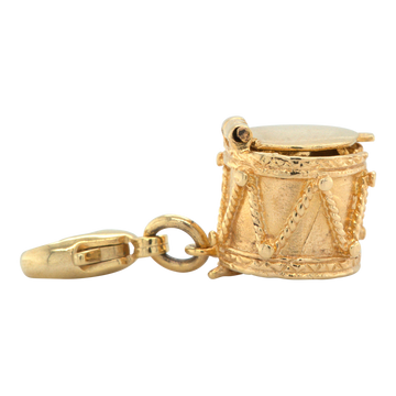 Vintage 9ct Yellow Gold Drum Charm / Pendant