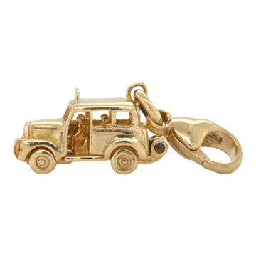 Vintage 9ct Yellow Gold Taxi Cab Charm / Pendant