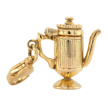 Vintage 9ct Yellow Gold Coffee Pot Charm / Pendant
