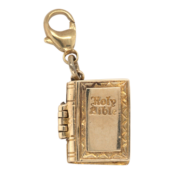 Vintage 9ct Yellow Gold Bible Charm / Pendant
