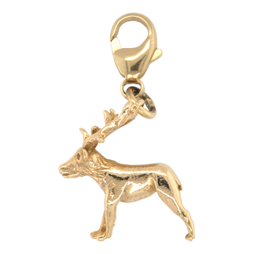 Vintage 9ct Yellow Gold Stag Charm / Pendant