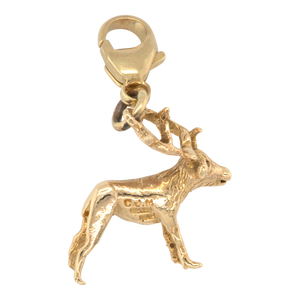 Vintage 9ct Yellow Gold Stag Charm / Pendant