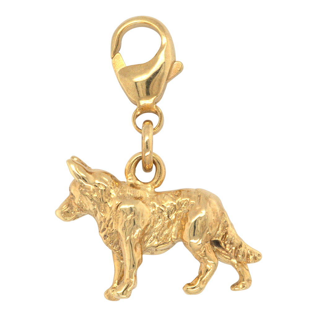 Vintage 9ct Yellow Gold Dog Charm / Pendant