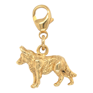 Vintage 9ct Yellow Gold Dog Charm / Pendant