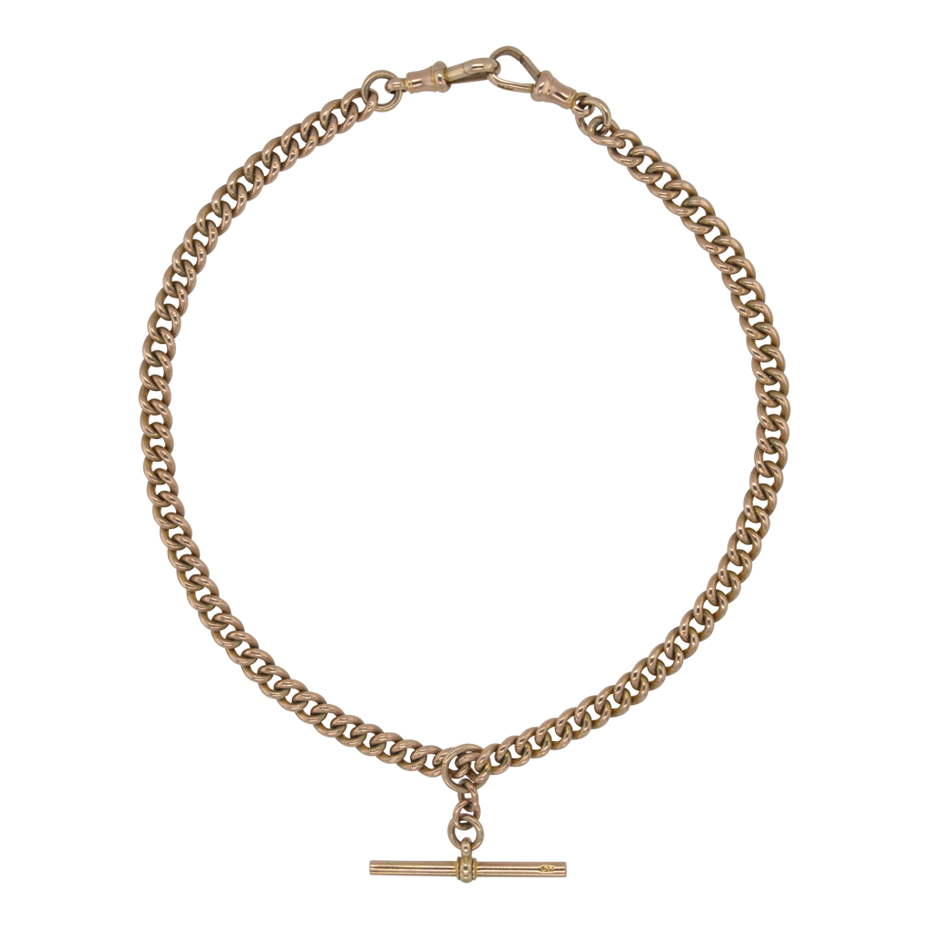 Rose gold 2025 albert chain necklace