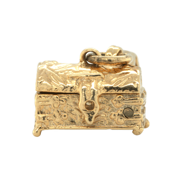 Vintage 9ct Yellow Gold Treasure Chest Charm / Pendant