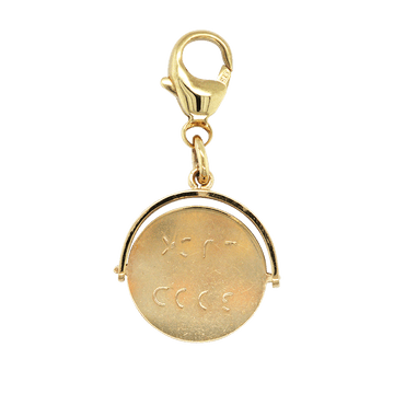 Vintage 9ct Yellow Gold Good Luck Spinner Charm / Pendant