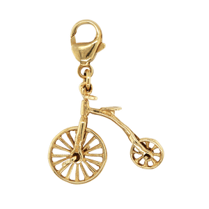 Vintage 9ct Yellow Gold Penny Farthing Charm / Pendant