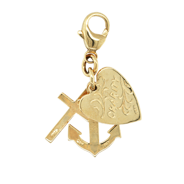 Vintage 9ct Yellow Gold Hope, Faith and Charity Charm / Pendant