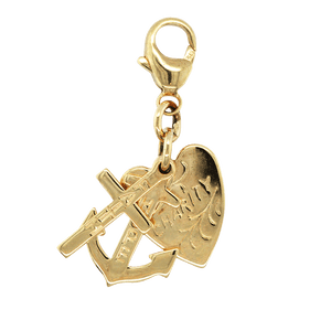 Vintage 9ct Yellow Gold Hope, Faith and Charity Charm / Pendant