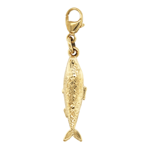 Vintage 9ct Yellow Gold Small Fish Charm / Pendant
