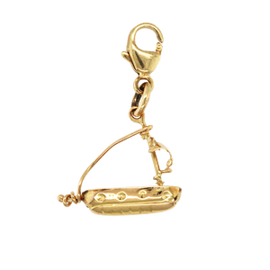 Vintage 9ct Yellow Gold Sailing Boat Charm / Pendant