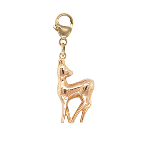 9ct Rose Gold Fawn Charm / Pendant, 1940s
