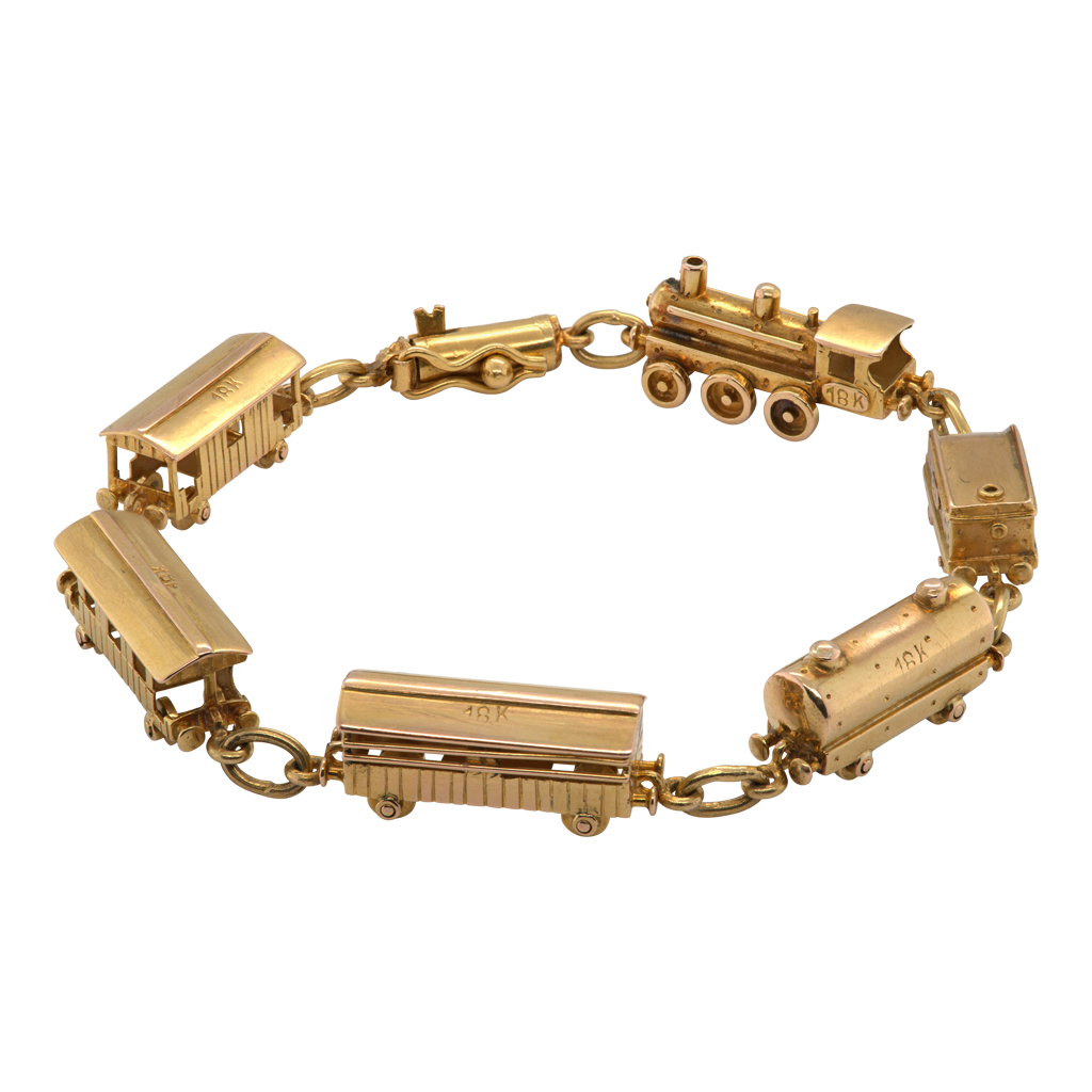 Industrial Argentina, 18k Gold Train Bracelet