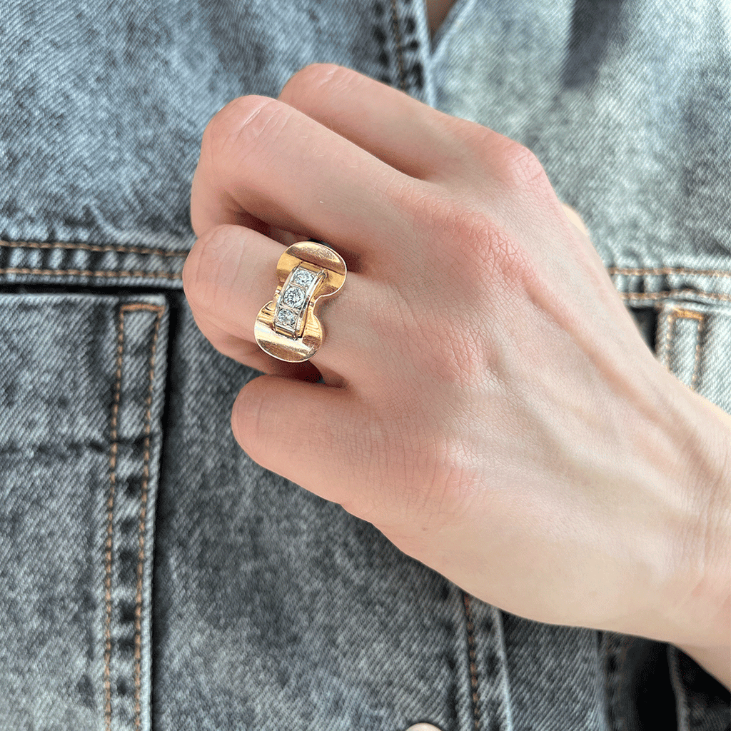Gold and Diamond Ring, 1940s