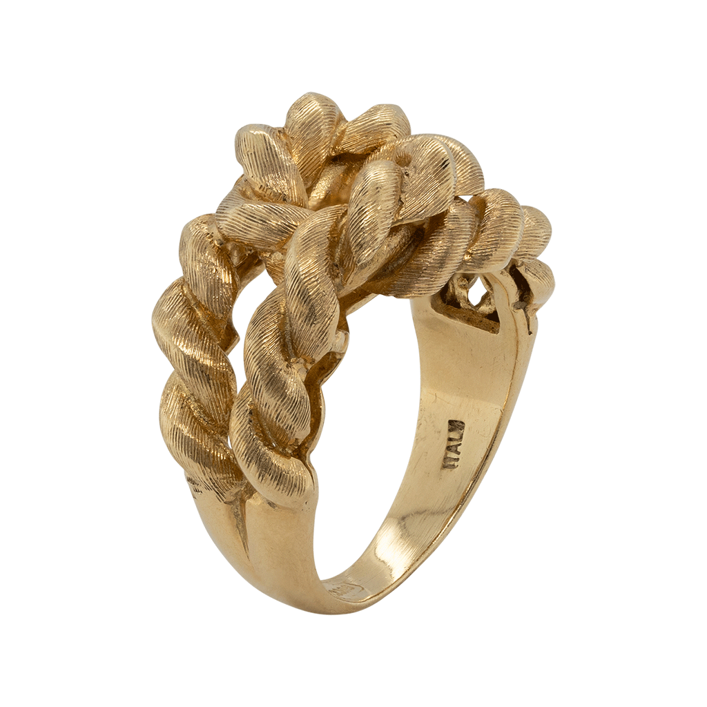 Gucci, 18ct Yellow Gold Rope Ring, 1970s