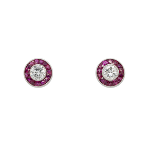 Target Ruby and Diamond Earstuds