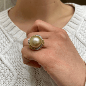 A.Grima Pearl and Diamond Ring, 1981