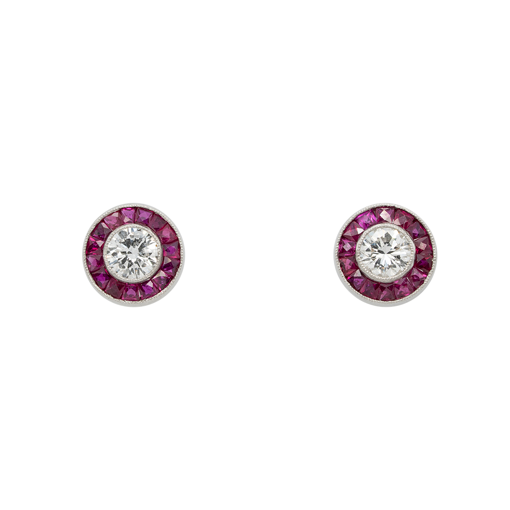 Target Ruby and Diamond Earstuds