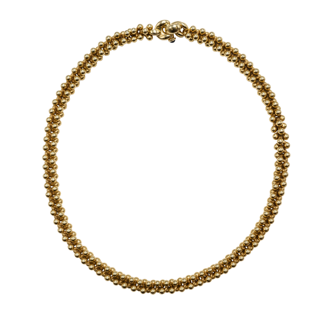 Vintage, 18ct Yellow Gold Bead Necklace